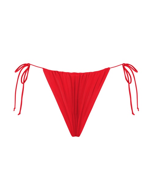 Red Ruched Bikini