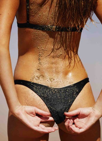Black Cheeky Brazilian Bikini Bottoms