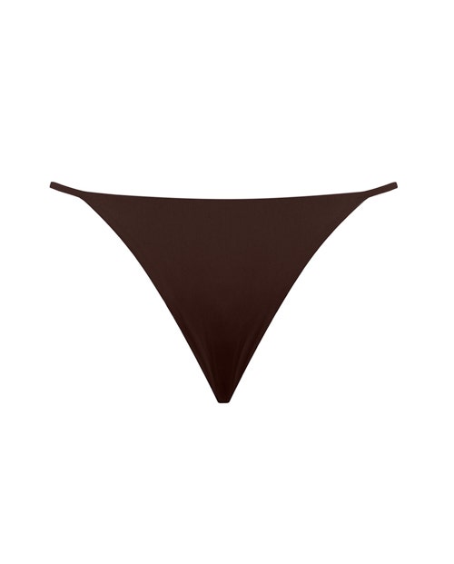Chocolate brown string bikini bottom