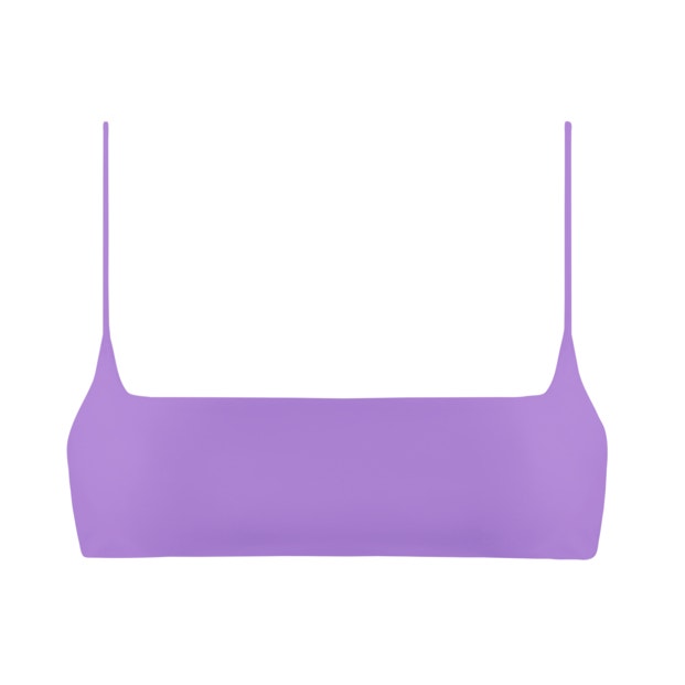 Minimal Light Purple Crop Bikini