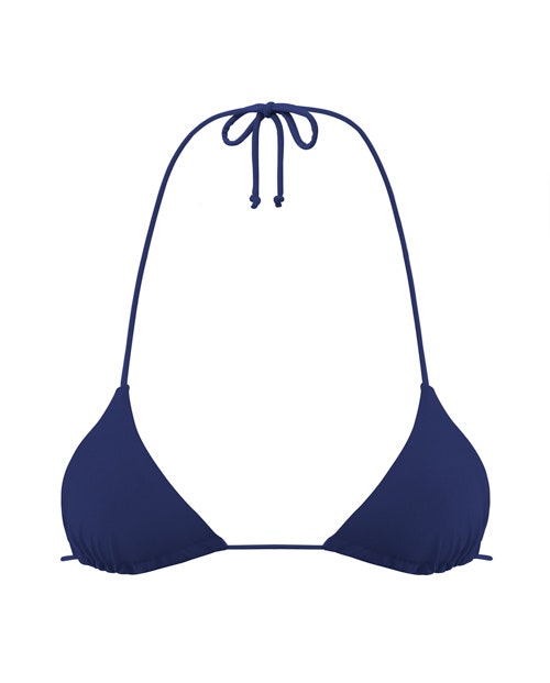 Navy triangle bikini top top